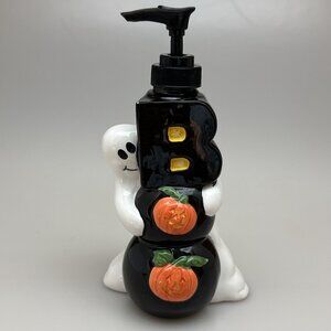 Vintage Halloween Ghost and Pumpkin Soap Dispenser